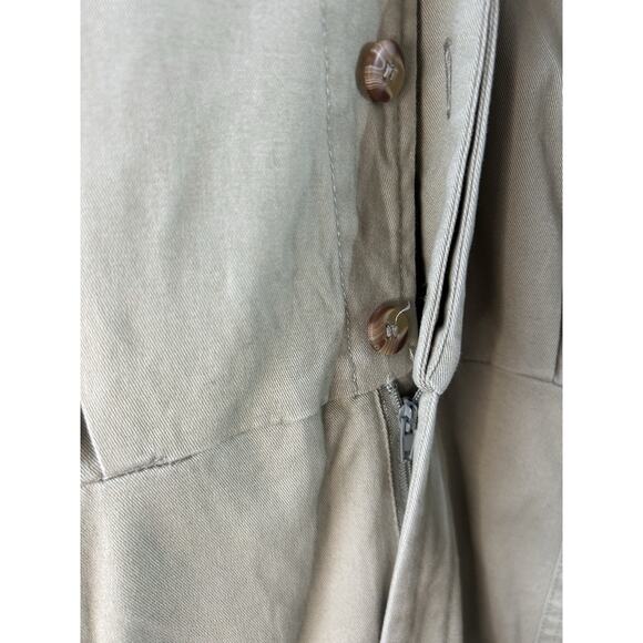 Zara Long Tan Cargo Jumpsuit Cotton Small Missing Belt 4661/337 Utility Chore - Picture 9 of 16